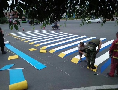 朔州朔州彩色路面标线施工